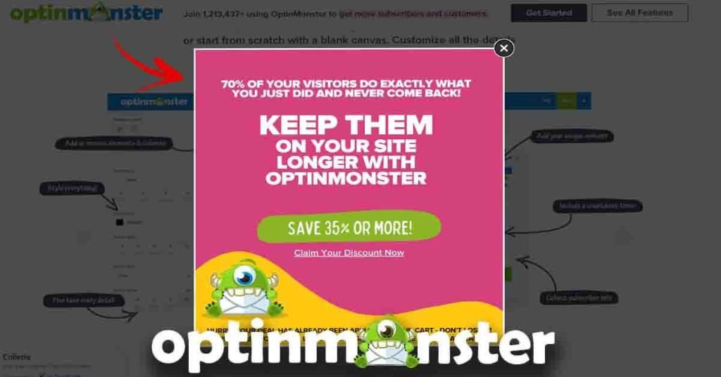 Optinmonster WordPress popup plugin