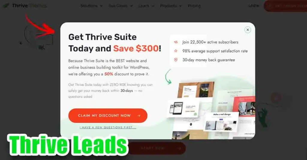 Thrive Leads WordPress popup plugin